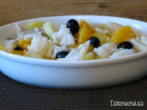 Ensalada de bacalao y naranja.