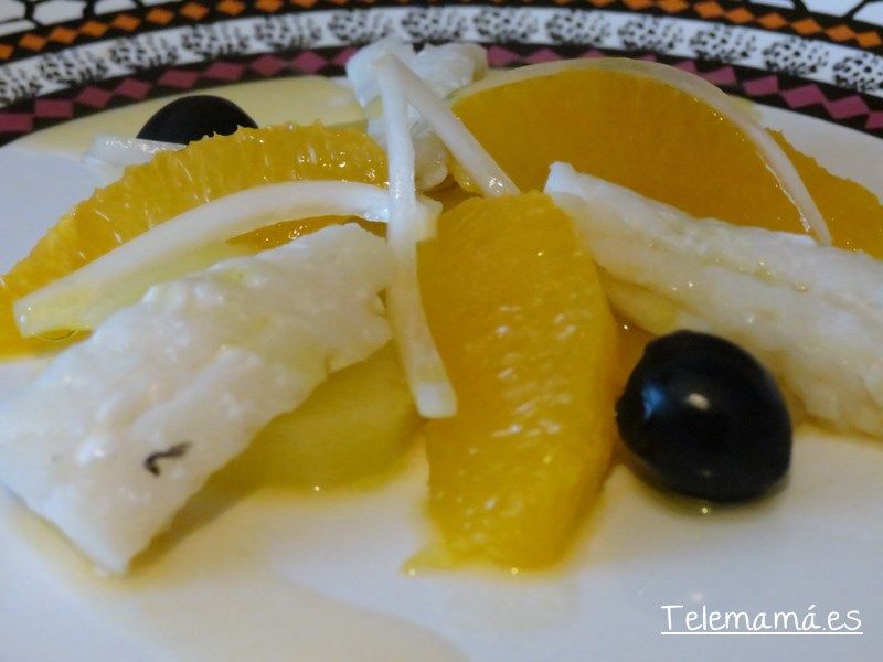 Ensalada de bacalao y naranja.