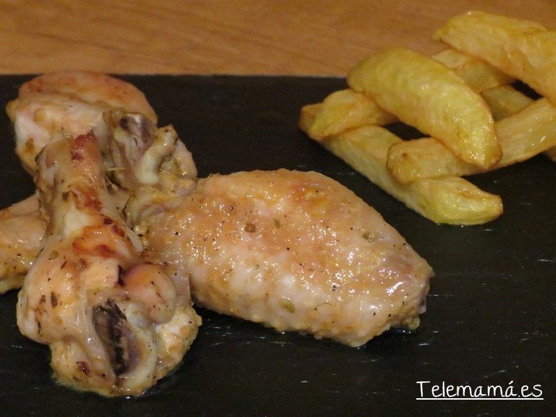 Alitas de pollo al horno.