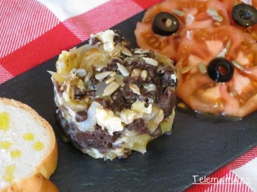 Revuelto de morcilla.