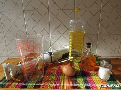 Ingredientes de la mayonesa.