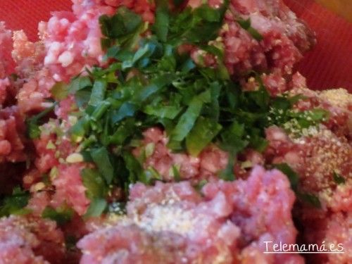 Especiámos la carne picada.