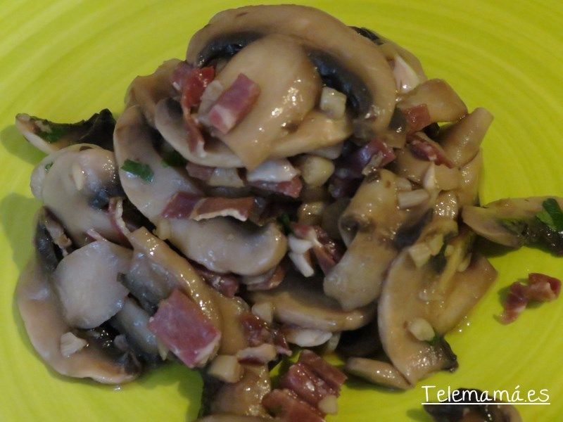 Champiñón con jamón.