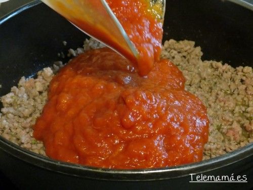 Añadimos la salsa.