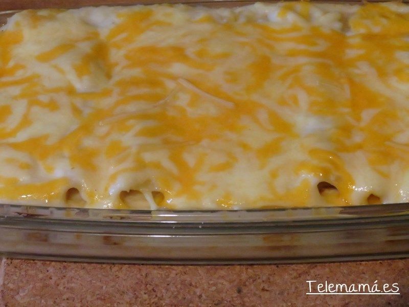 Canelones de carne picada.