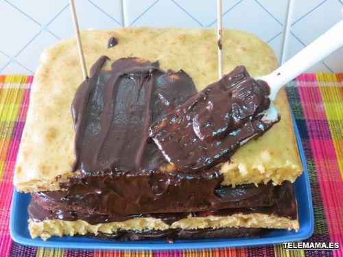 Montando la tarta.