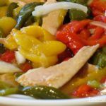 Ensalada de pimientos asados tricolor.