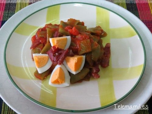Riquísimo plato de judías.