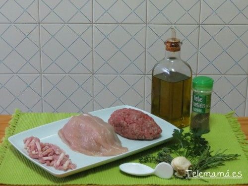 Ingredientes para nuestra pechuga rellena.