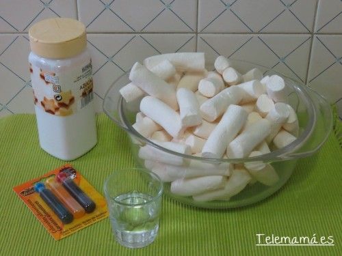 Ingredientes para la fondant.