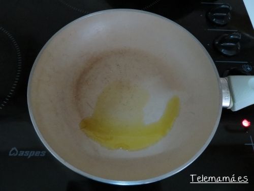 Bien caliente la sartén.