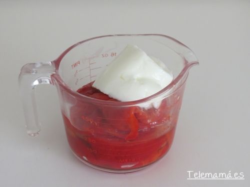 Pimientos y yogur.