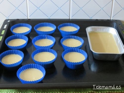 Rellenamos los moldes.