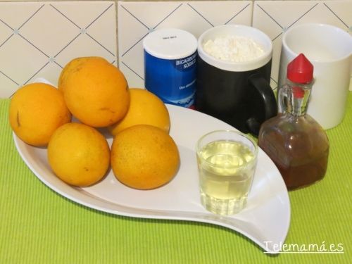 Ingredientes para las magdalenas.