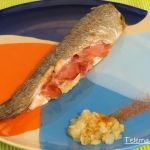 Trucha rellena de jamón.