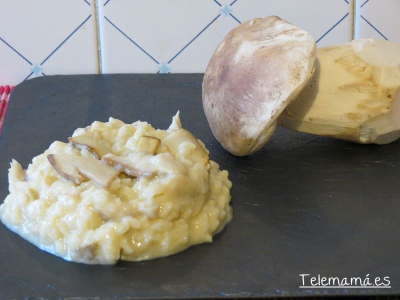 Risotto de boletus.