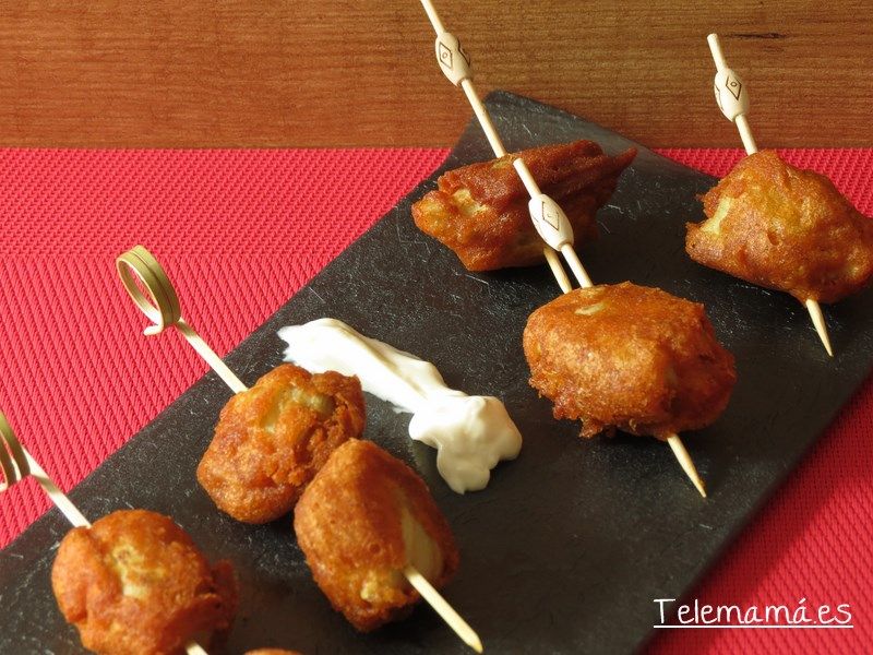 Tempura picante de corazones de alcachofas.