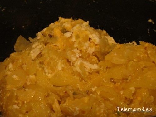 Revuelto de patatas.