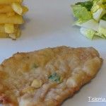 Filete de ternera empanado.