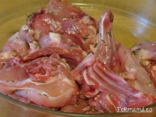 Aliñamos el conejo.