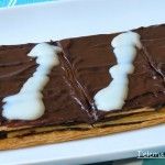 Pastel de hojaldre con chocolate.