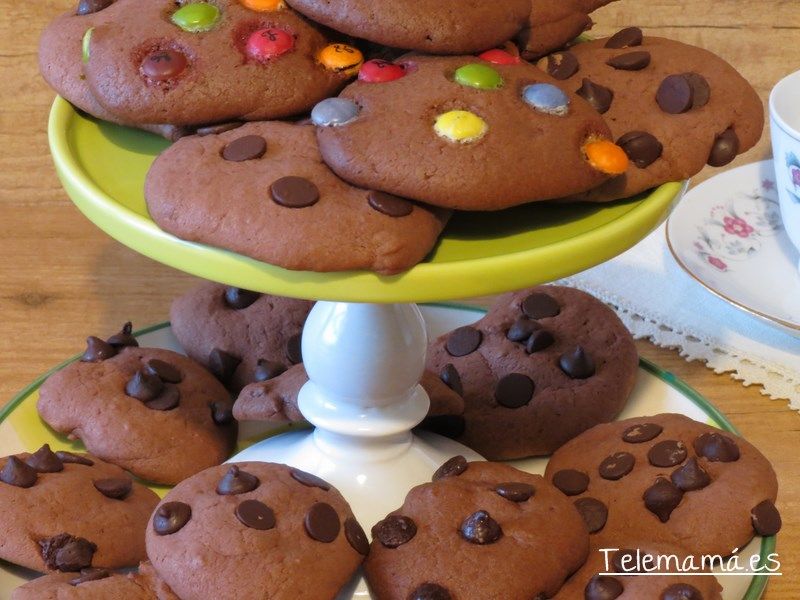 Galletas de chocolate sin huevo.