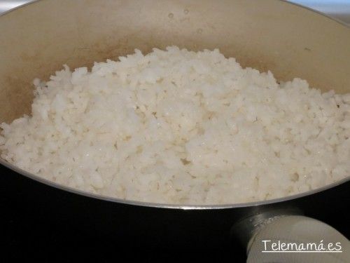 Arroz cocido.