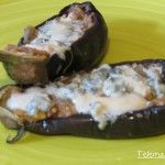 Berenjenas rellenas en el lékué.