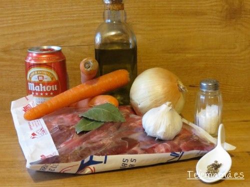 Ingredientes para el guiso.