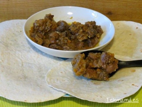 Rellenado la fajita.