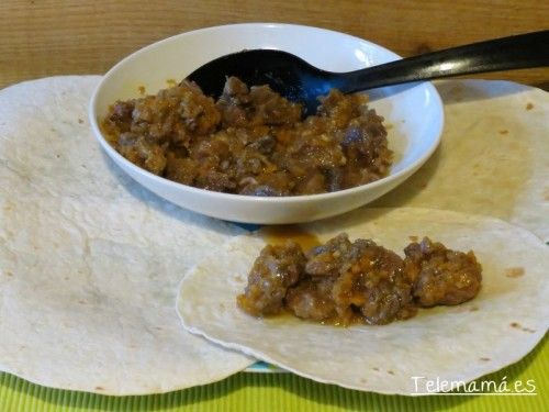 Rellenado la fajita.