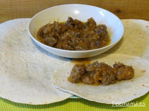 Rellenado la fajita.