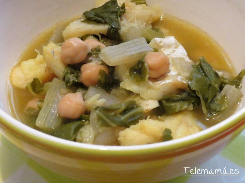 Potaje de acelgas y bacalao.