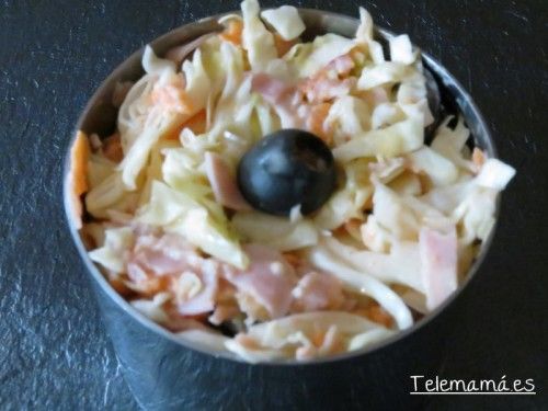 Emplatamos la ensalada.