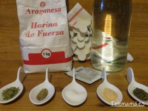 Ingredientes para la masa.
