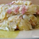 Repollo con salteado de ajo y bacon.