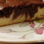 Bizcocho de manzana y chocolate (sin huevo).
