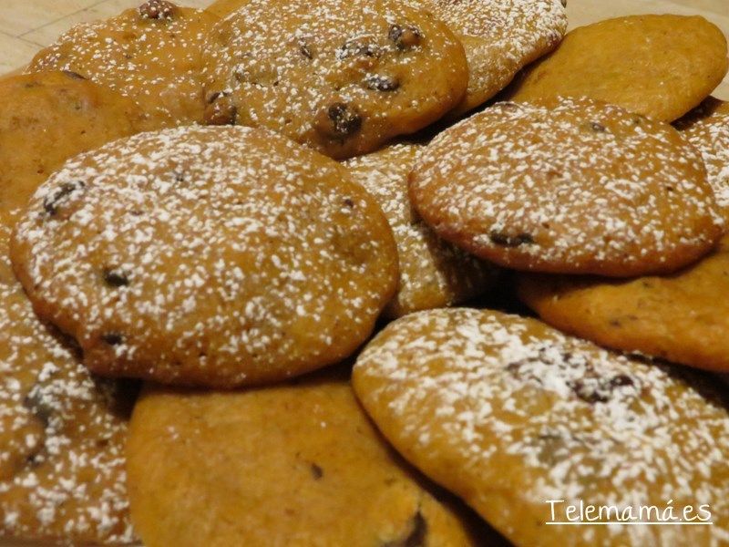 Galletas de calabaza con chocolate.