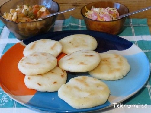 Riquísimas arepas caseras.