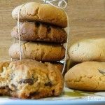 Galletas de crema de cacahuete y chocolate.