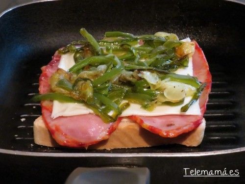 Fritada de pimiento y cebolla.