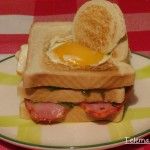 Super sándwich de lomo y queso.