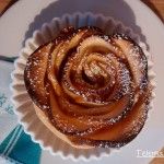 Rosa de hojaldre y manzana.