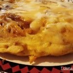 Tortilla de boletus con queso.
