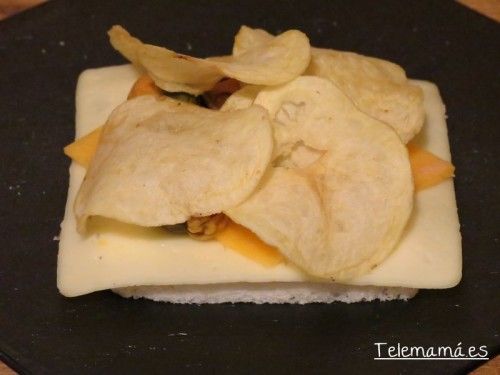 Toque crujiente, patatas fritas.