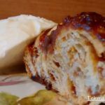 Trenza de hojaldre de dulce de leche.