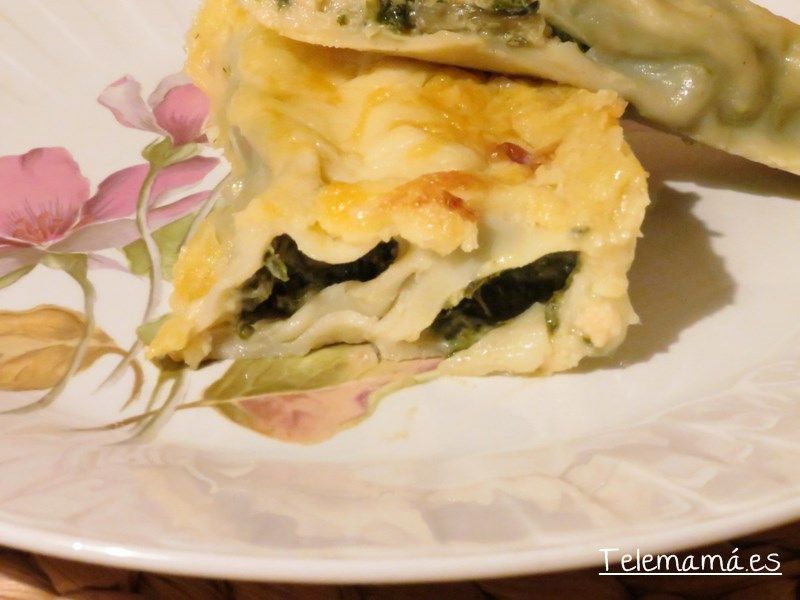 Canelones de espinacas.
