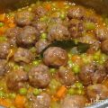 Albóndigas a la jardinera.